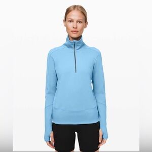 Lululemon Athletica Run to Reset 1/2 Zip Running
Workout Jacket- Aqua- SZ Medium